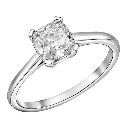 Кольцо из белого золота с бриллиантом