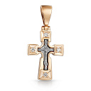 Крест из красного золота с бриллиантами