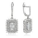 Серьги из белого золота с бриллиантами