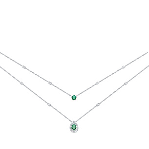 Колье из серебра с фианитом