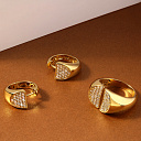 Кольцо из желтого золота с бриллиантами