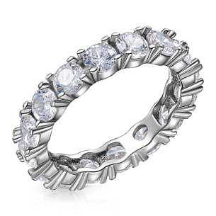 Кольцо из серебра с фианитом