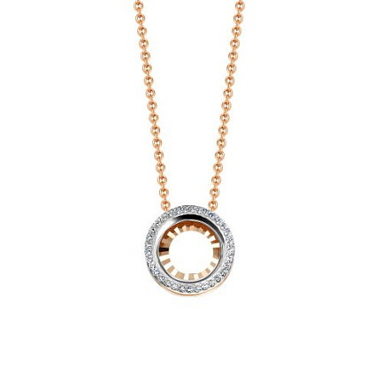 Колье из красного золота с бриллиантами