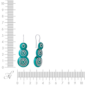 Серьги из серебра с эмалью