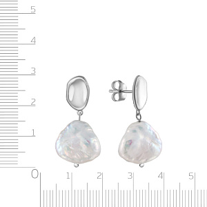 Серьги из серебра с жемчугом