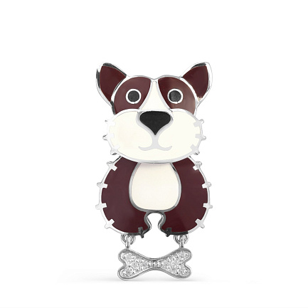 Подвеска из серебра с фианитами