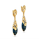 Серьги с английским замком из желтого золота