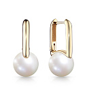 Серьги из желтого золота с жемчугом
