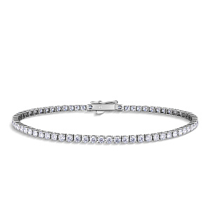 Браслет декоративный из белого золота с бриллиантами