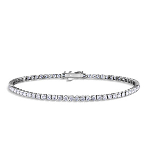 Браслет декоративный из белого золота с бриллиантом