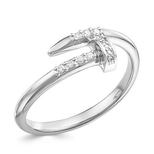 Кольцо из белого золота с бриллиантом