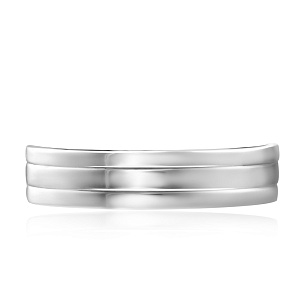 Кольцо обручальное из белого золота