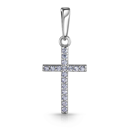 Подвеска из серебра с фианитом