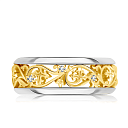 Кольцо обручальное из желтого золота с бриллиантами