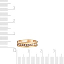 Кольцо обручальное из красного золота с бриллиантами