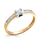 Кольцо из красного золота с бриллиантами