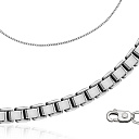 Браслет автомат из серебра, плетение венецианское