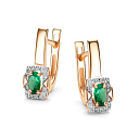 Серьги с английским замком из красного золота