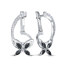 Серьги из белого золота с бриллиантами