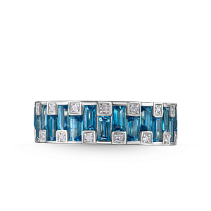 Кольцо из белого золота с бриллиантами