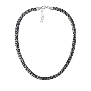 Колье из серебра с эмалью