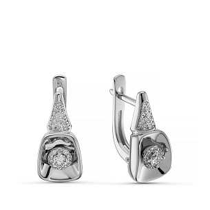 Серьги из белого золота