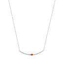 Колье из серебра с фианитом