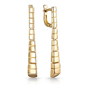 Серьги с английским замком из желтого золота