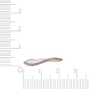 Кольцо из красного золота с бриллиантами, перламутром