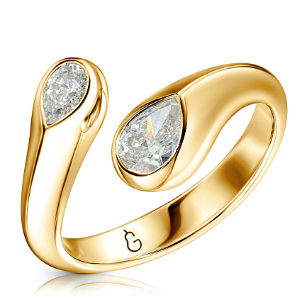 Кольцо из желтого золота с бриллиантами