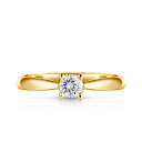 Кольцо помолвочное из желтого золота с бриллиантом