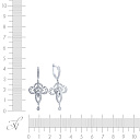 Серьги с английским замком из белого золота с бриллиантами