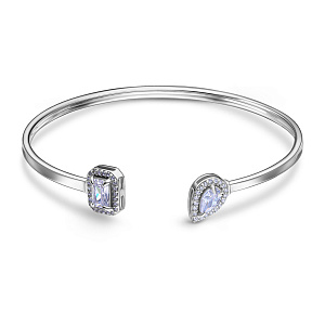 Браслет декоративный из серебра с фианитом