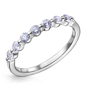 Кольцо из белого золота с бриллиантами