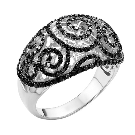 Кольцо из белого золота с бриллиантами