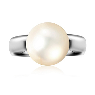 Кольцо из белого золота с жемчугом