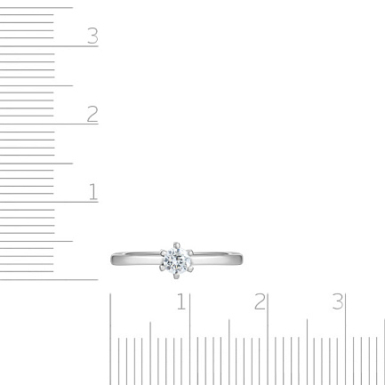 Кольцо из красного золота с бриллиантом