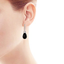 Серьги с английским замком из белого золота с бриллиантами