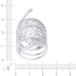 Кольцо из серебра с фианитом