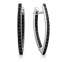 Серьги с английским замком из серебра с фианитом