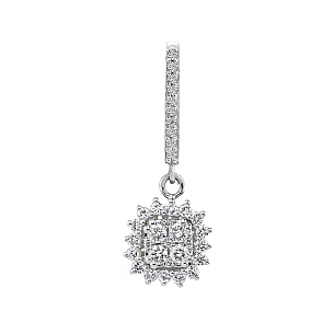 Подвеска из белого золота с бриллиантом