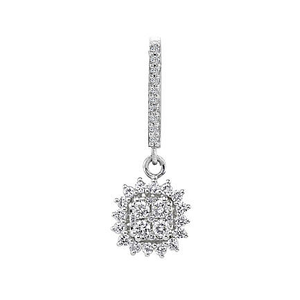 Подвеска из белого золота с бриллиантами