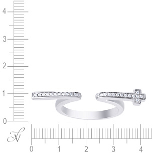 Кольцо из серебра с фианитом