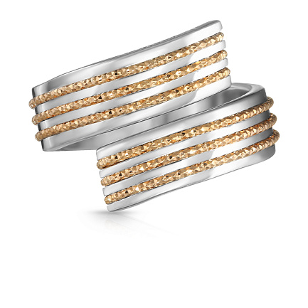 Кольцо из серебра с позолотой