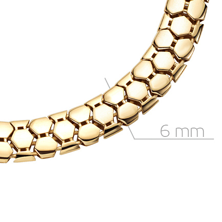 Браслет декоративный из желтого золота