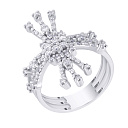 Кольцо из белого золота с бриллиантами