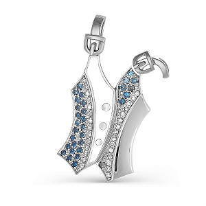 Подвеска из белого золота с бриллиантами