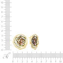 Серьги из желтого золота с бриллиантами, сапфирами