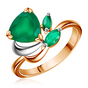 Кольцо из красного золота с агатом