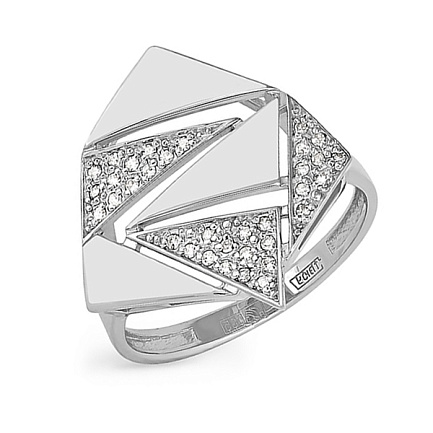 Кольцо из белого золота с бриллиантами